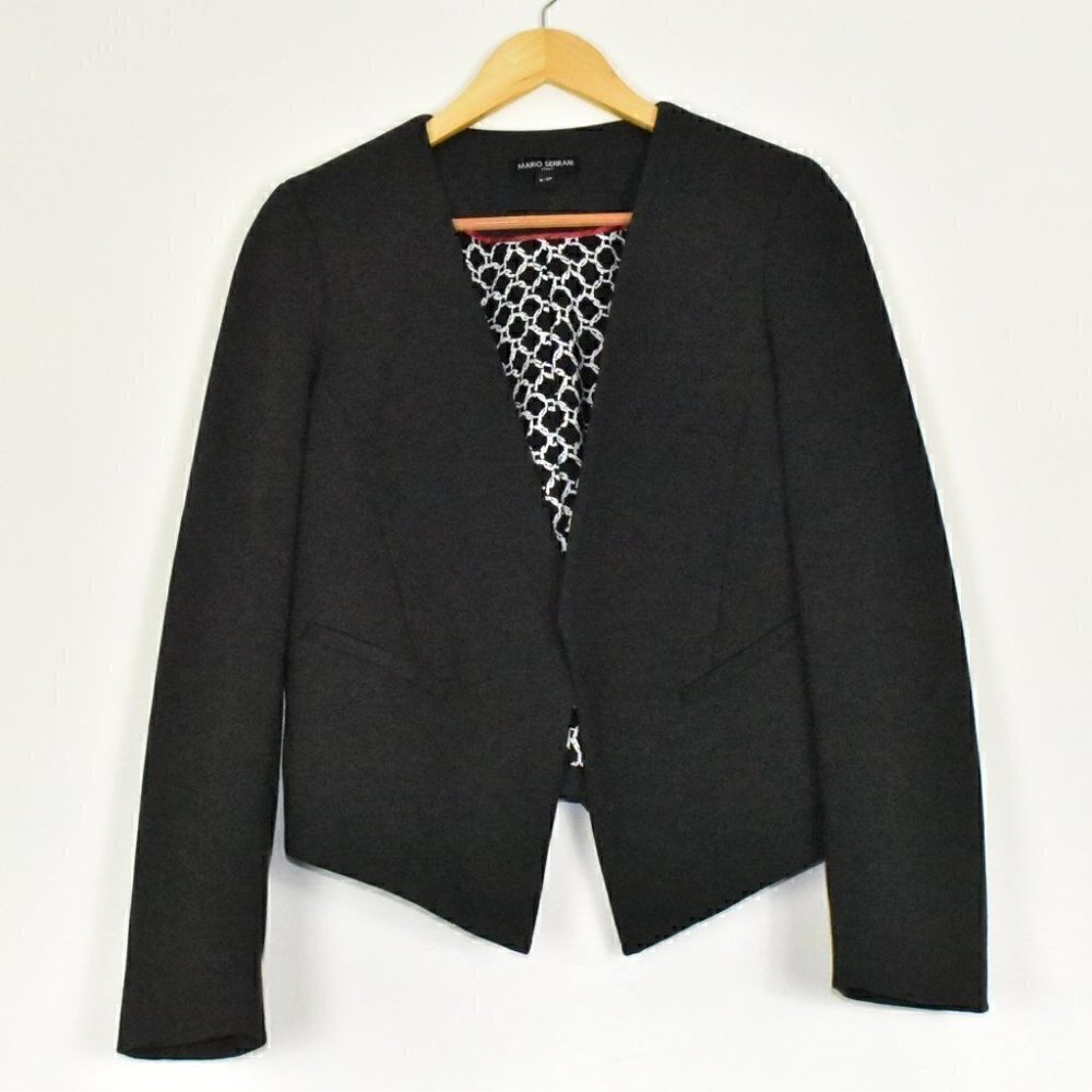 Mario Serrani Minimalist Blazer Charcoal Size S